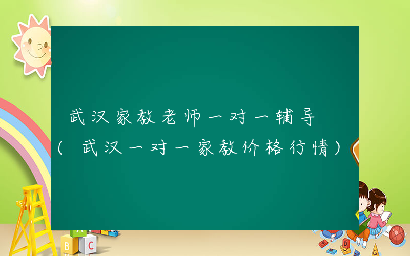 武汉家教老师一对一辅导 (武汉一对一家教价格行情)